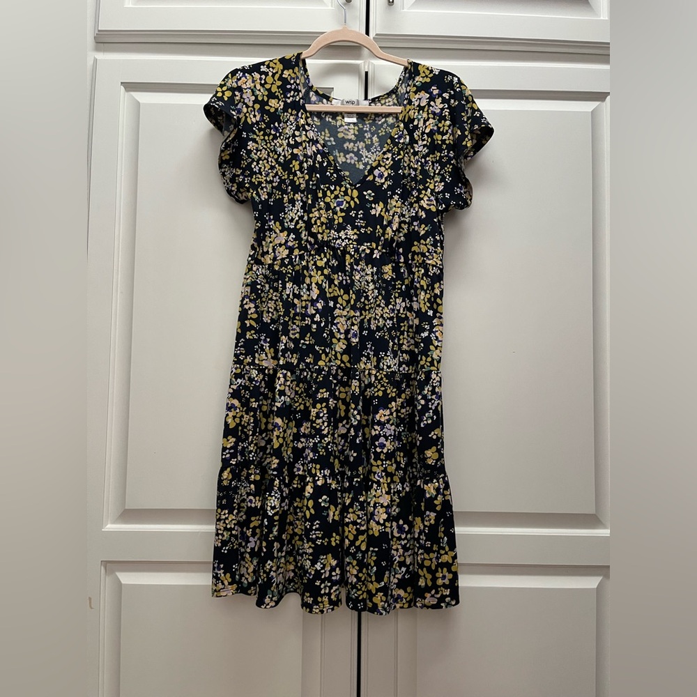 Floral Print V-Neck Dress